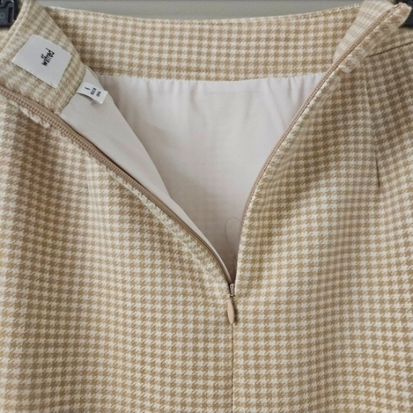 ARITZIA WILFRED PATIO MIDI SKIRT HOUNDSTOOTH 6 - Picture 9 of 12